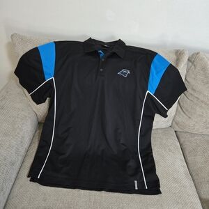 Carolina Panthers Polo Shirt Mens Sz XL Black NFL Football Reebok Team Apparel